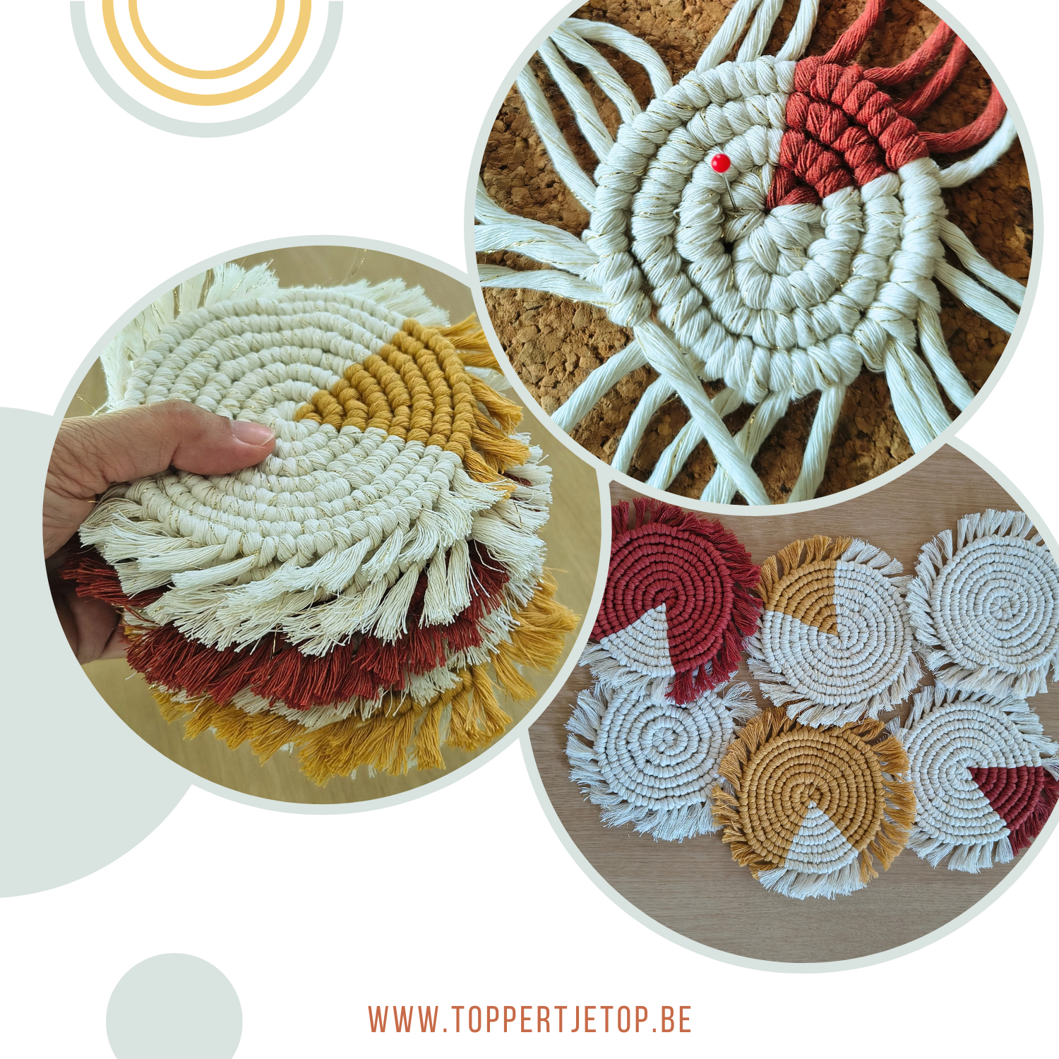 Creaworkshop Volwassenen - Macramé Onderzetters - 29/9/2026 - Afbeelding 3